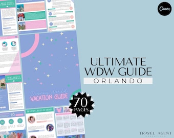 WDW Park Guide, Theme Park Guide, Travel Agent Client Guide, WDW Visitor Guide, Vacation Theme Park, Canva Template, WDW Client Guide