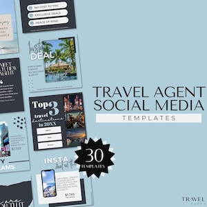 Social Media Flyer Templates with Captions, Travel Agent Interactive Instagram Posts, Canva Travel Agent Templates, Social Media Posts