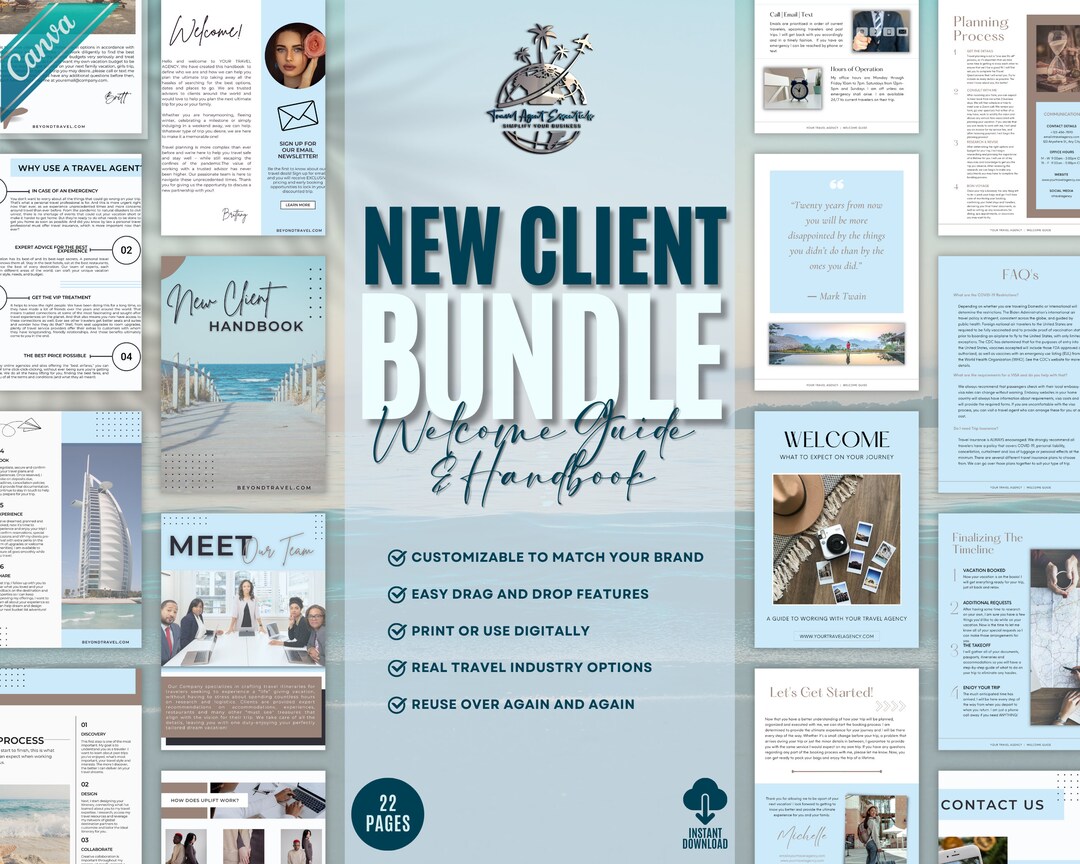 Travel Agent Welcome Guide and New Client Handbook for Clients, Travel