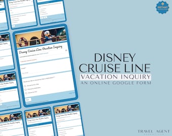 DCL Online Travel Inquiry Client Questionnaire, Travel Agent Templates, Cruise Vacation Inquiry, Google Forms Questionnaire