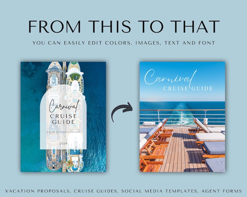 Carnival Cruise Guide, Travel Agent Templates, Cruise Template, Canva ...
