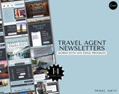 Travel Agent Email Newsletter, Email Newsletter, Travel Agency Marketing, Newsletter Template, Canva Template, Weekly, Monthly Newsletter