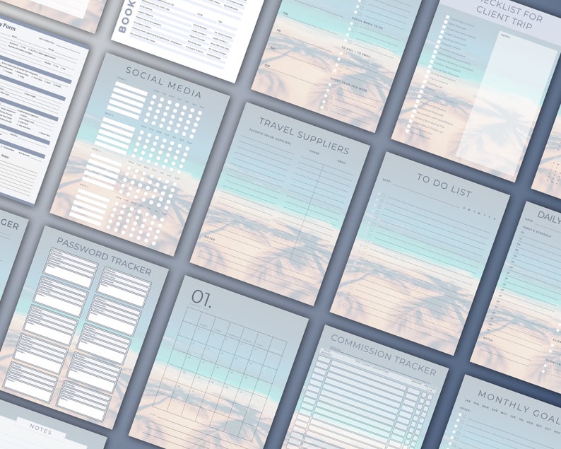 Travel Agent Planner Printable Planner Digital Download - Etsy
