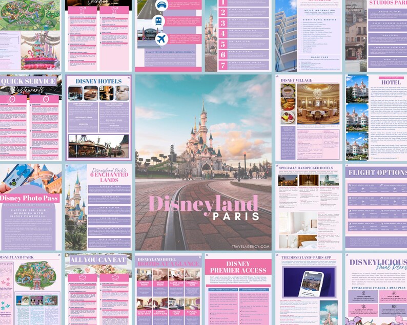 DLP Guide Proposal for Travel Agents, Travel Agent Templates, Theme Park Guide, WDW, Paris image 4