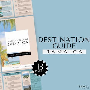 Guia de Destino Edição Jamaica, Guia de Destino para Agentes de Viagens, Modelo Canva, Guia de Férias, Guia de Viagem para Clientes, Guia Jamaica