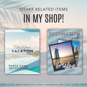 May include: Two travel vacation guides, one for Punta Cana, Dominican Republic and one for Dubai. The guides are blue and gray with a photo of the destination on the front.