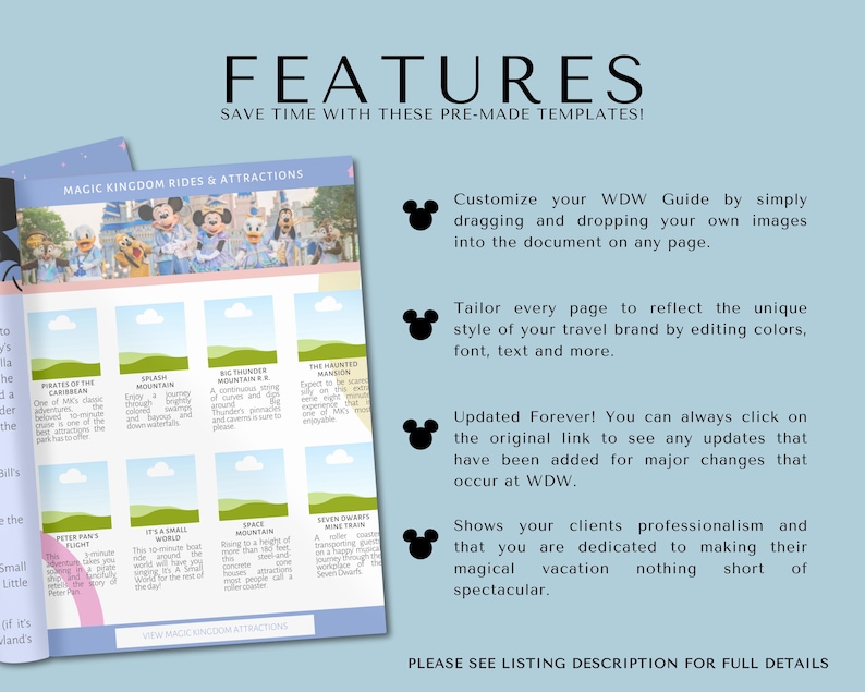 WDW Park Guide, Theme Park Guide, Travel Agent Client Guide, WDW ...