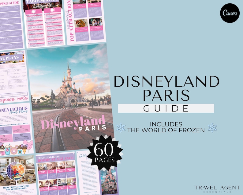 Disneyland Paris Guide, Travel Agent Templates, WDW, Disneyland, Walt Disney, Travel Agency, Travel Guide, Travel Proposal, Travel Planner, Travel Agent Forms