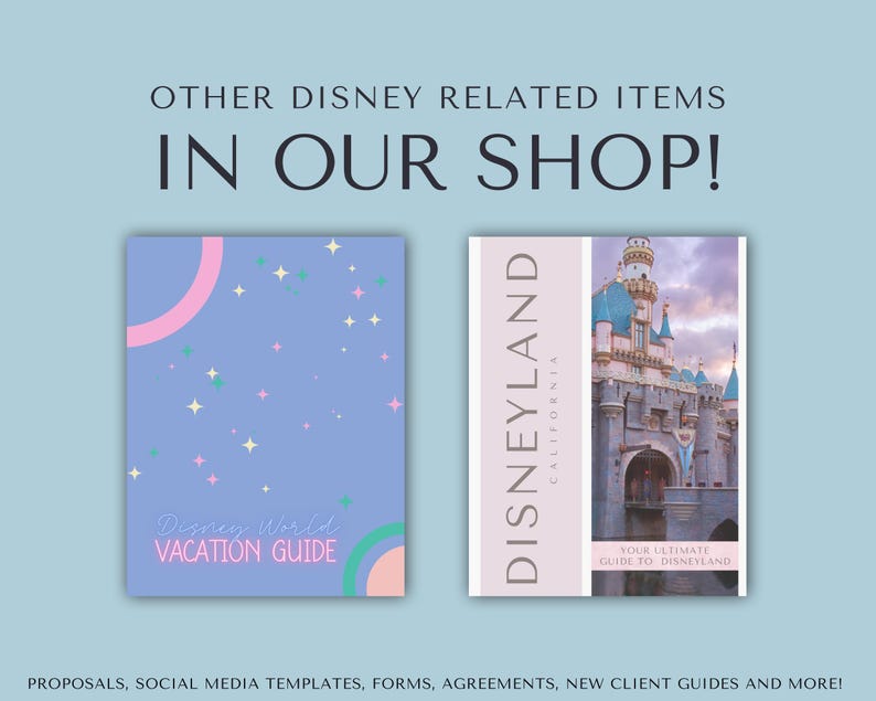 DLP Guide Proposal for Travel Agents, Travel Agent Templates, Theme Park Guide, WDW, Paris image 9