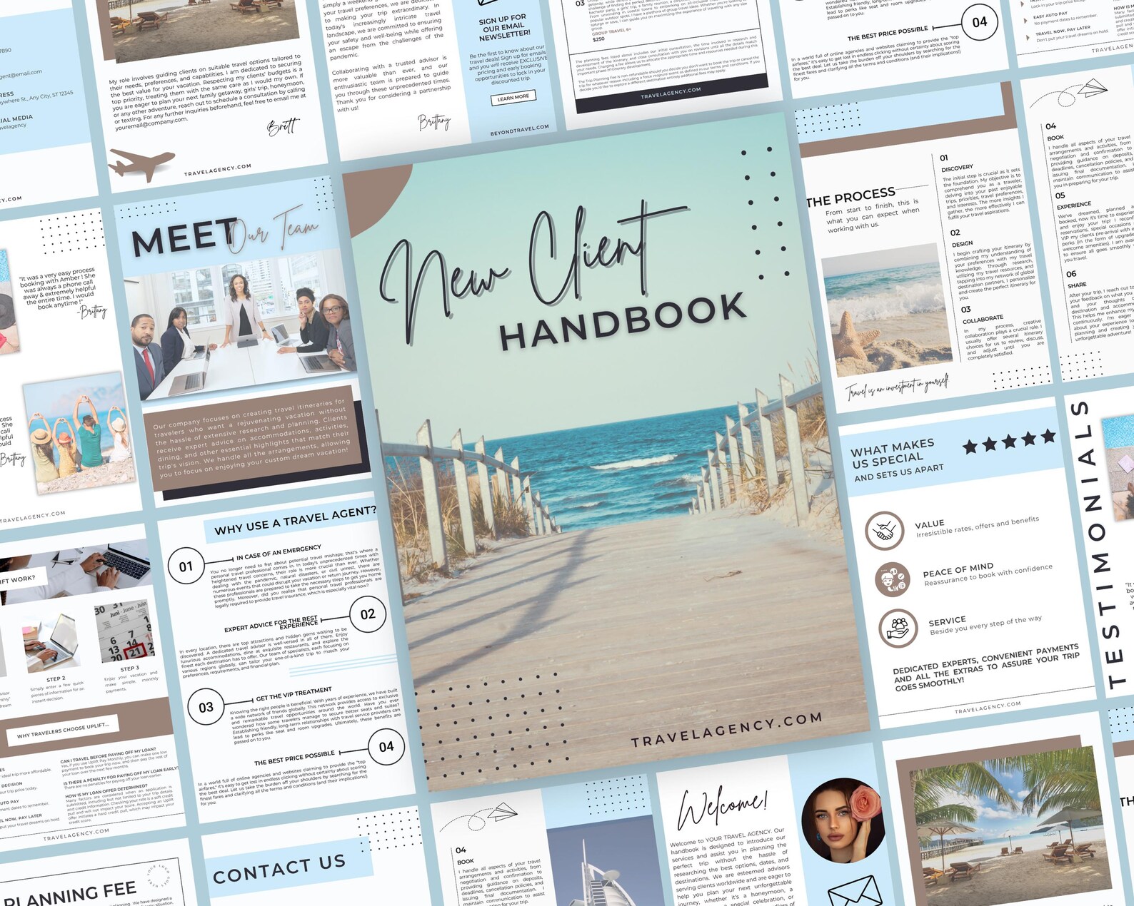 Travel Client Handbook, Travel Agent New Client Handbook, Canva ...