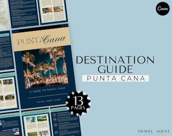 Punta Cana Destination Guide, Travel Agent Templates, Canva Template, Dominican Republic Vacation Guide For Clients, Punta Cana Vacation
