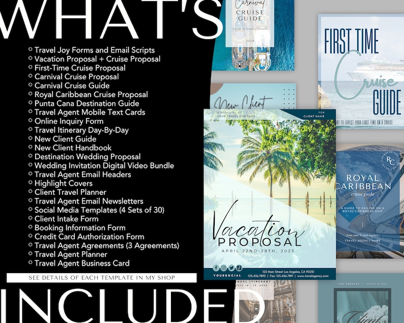 Travel Agent Business Starter Essentials, Travel Agent Branding, Travel Agent Templates, Travel Proposals, Social Media Templates, Emails image 2