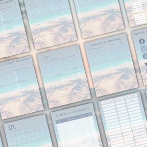 Travel Agent Planner, Printable Planner, Digital Download, PDF, Canva ...