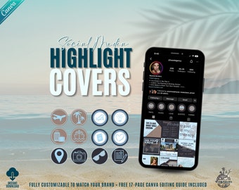 Travel Agent Instagram Highlight Covers for Social Media, Travel Agency, Instagram Highlights, Travel Agent Branding, Social Media, Canva