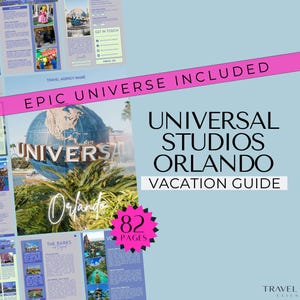 Universal Orlando Park Guide, Theme Park Guide, Travel Agent Client Guide, Universal Florida, Vacation Theme Park, Canva Template