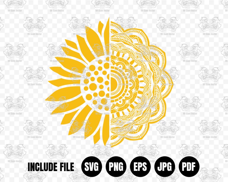 Download Sunflower mandala svg Sunflower decal Instant Digital | Etsy