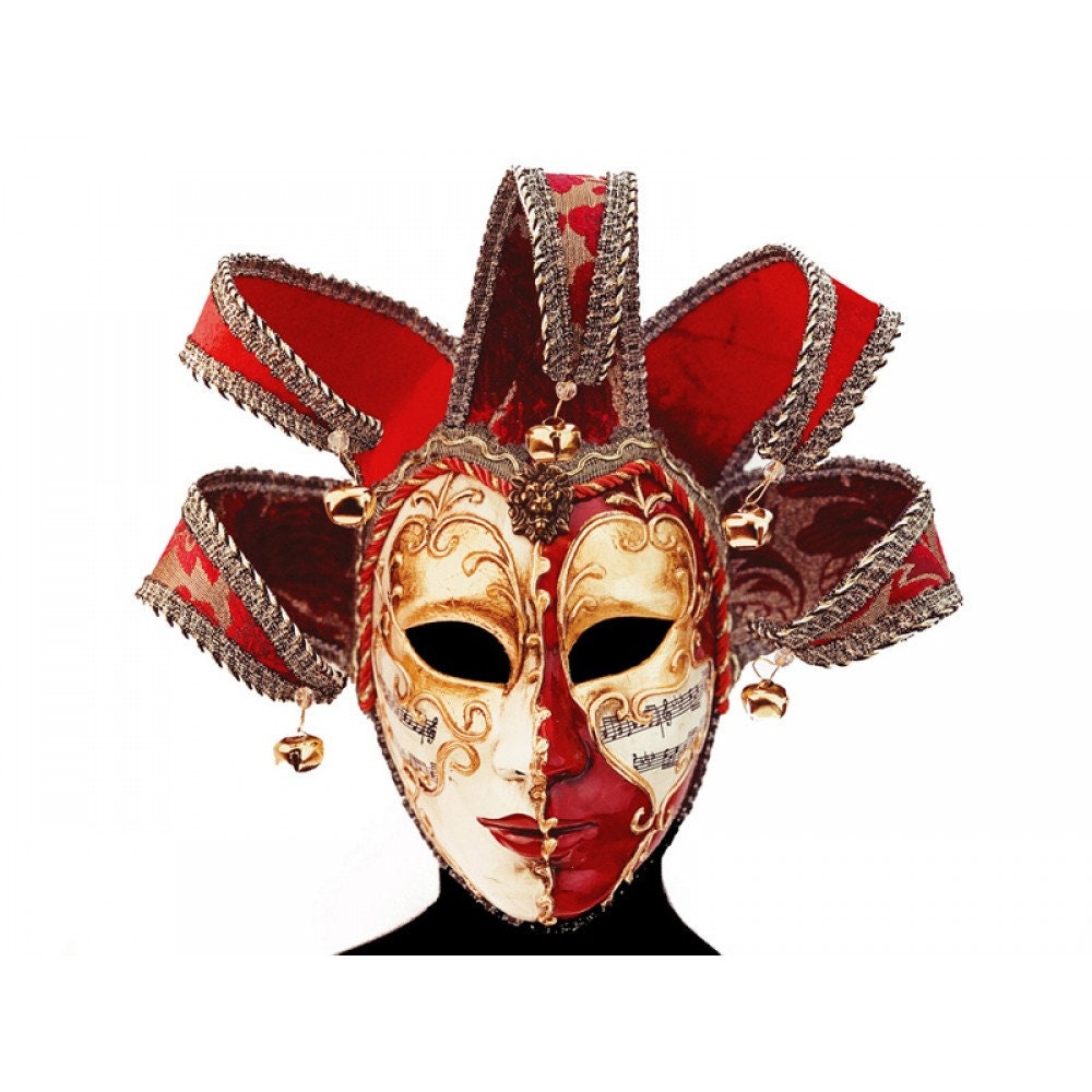 Bouffon Joker Masque vénitien Mascarade Full Face Costume Etsy