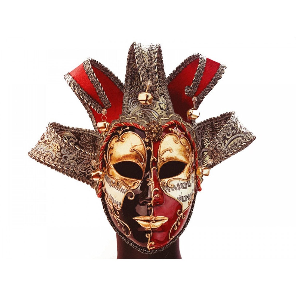 Maschera joker giullare veneziana di lusso con campane Etsy