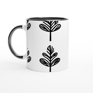 Scandinavian Tree Mug: Minimalist Nordic Folk Art Coffee Cup