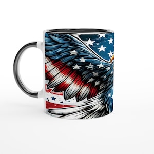 American Flag Eagle Mug: Patriotic USA Coffee Cup