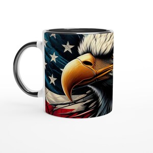 American Flag Eagle Mug: Patriotic USA Pride Coffee Cup