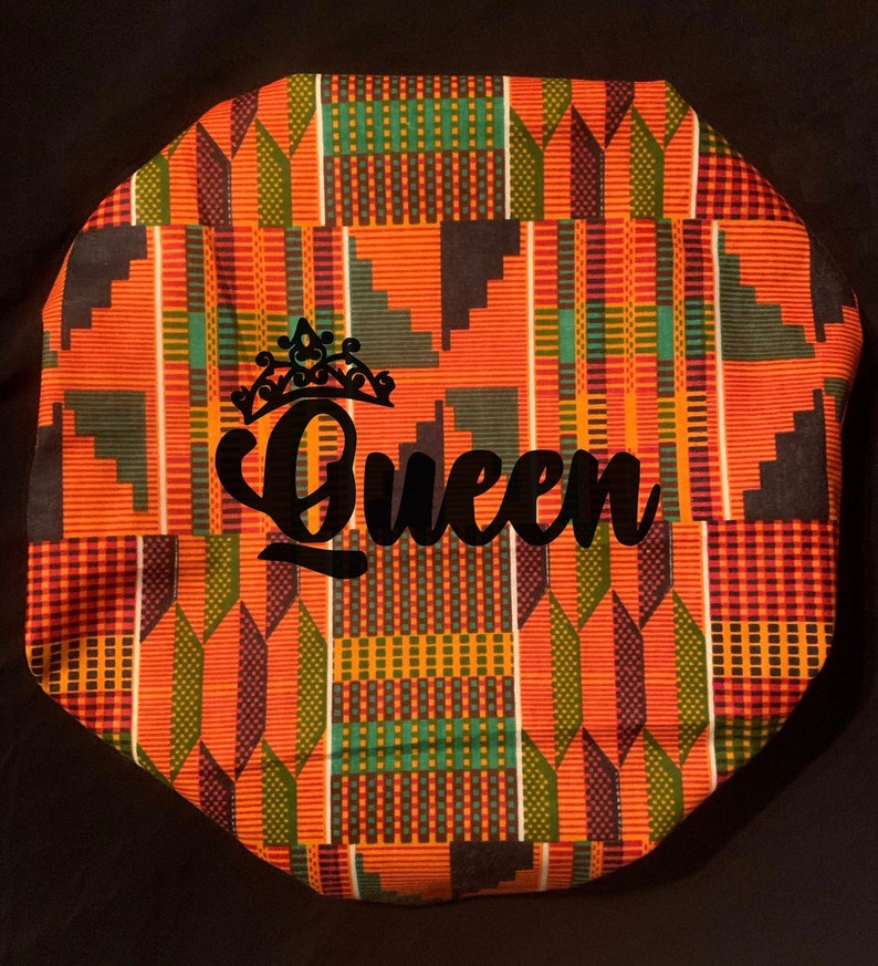 Adjustable Satin lined African print bonnet