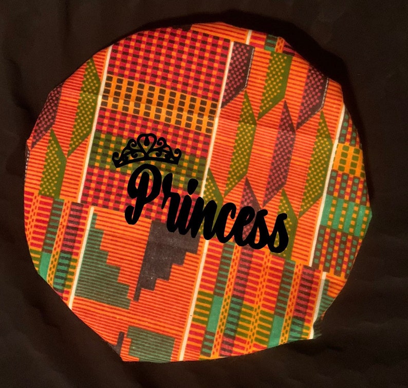 Adjustable Satin lined African print bonnet