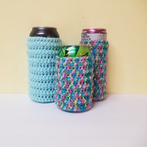 3 in 1 Beautiful Bean Can Cozy Crochet Pattern for 3 can sizes including tall boy cans slim tall cans standard size cans Can cooler pattern