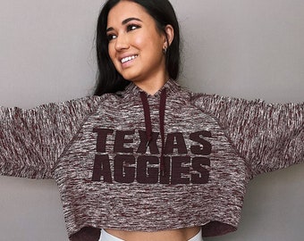 Texas Aggies A&M Crop Hoodie