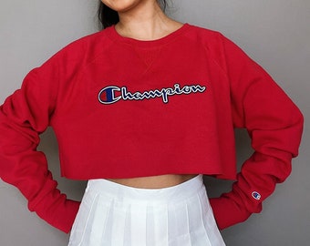 champion sweater crop top