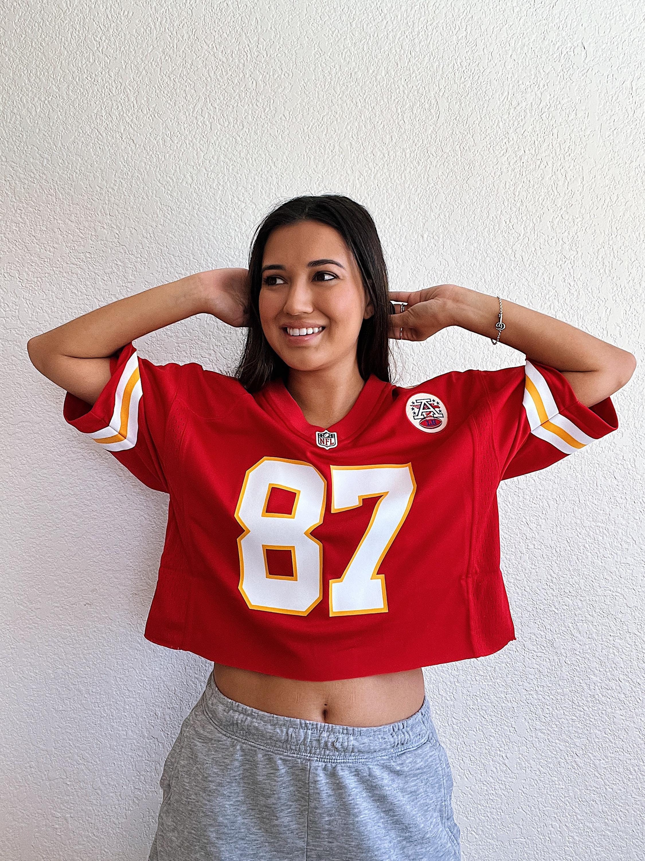Travis Kelce Chiefs Crop Jersey - Etsy