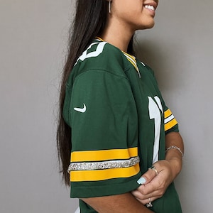Rework Green Bay Packers Crop Jersey