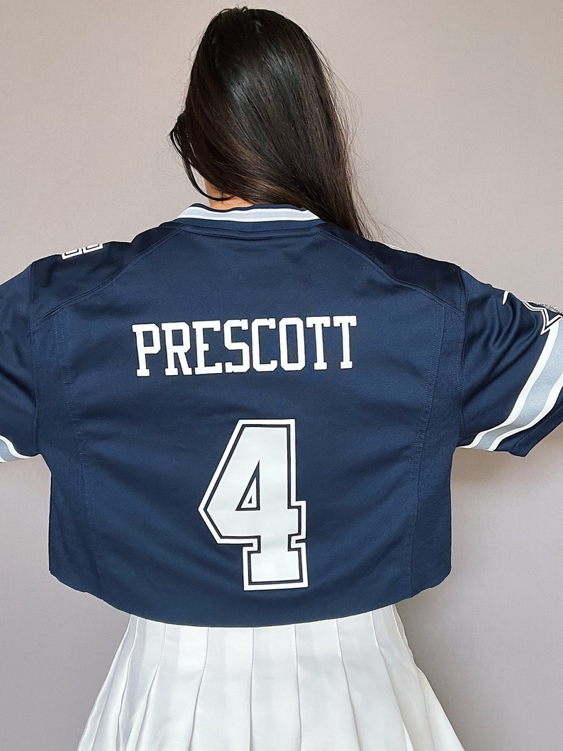 Dallas Cowboys Prescott Crop Rhinestone Jersey - Etsy