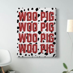 Arkansas Woo Pig Cow Print Dorm Sign