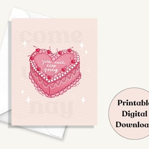 Tarjeta de felicitación imprimible "You Nice Keep Going BTS", 4x5, cumpleaños, Galentine's, tarjeta de aniversario, sobre imprimible. Descarga digital.