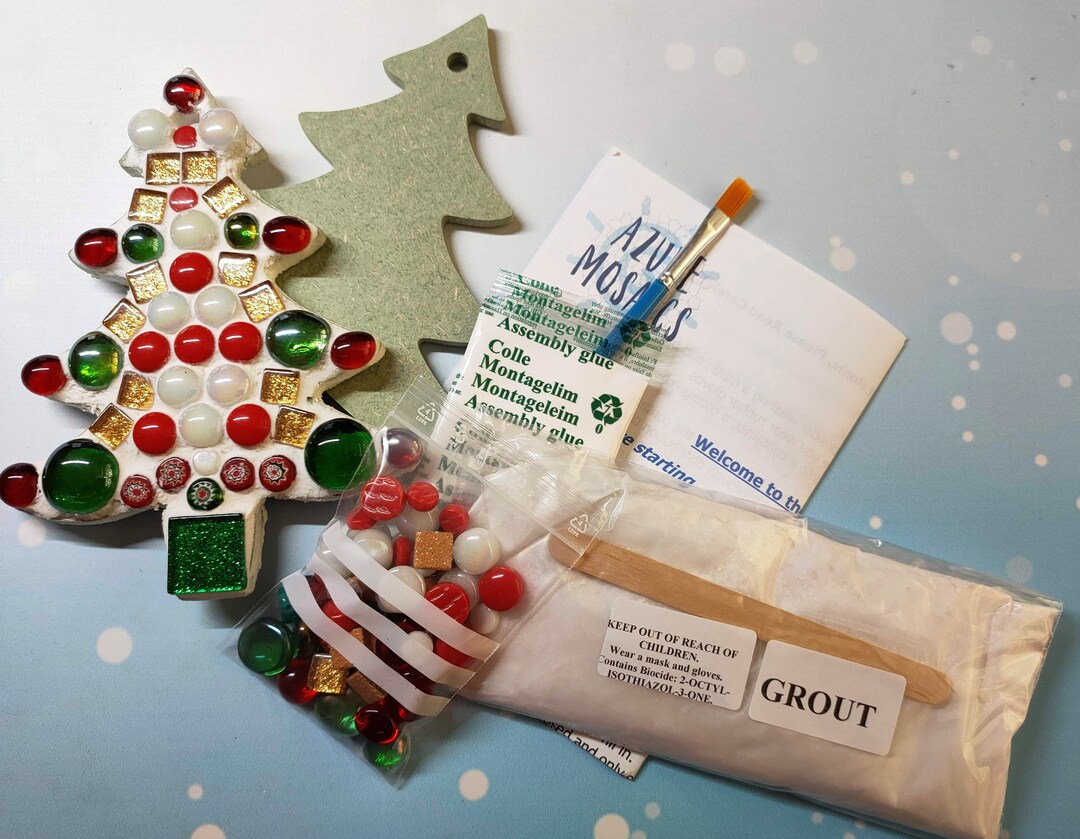 Large Christmas Tree Mosaic Kit Etsy UK