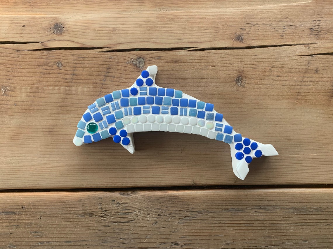 Mosaic Dolphin Kit DIY Kit Craft Kit Etsy