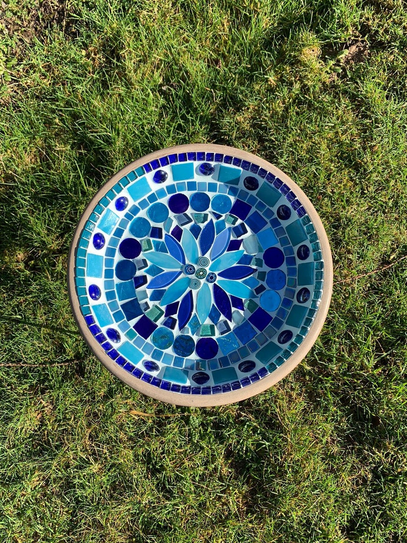 Mosaic Bird Bath Perfect Gift Ideas Etsy