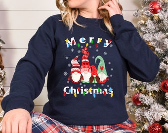 Just Hanging With My Gnomies Christmas Gnome Sweatshirt