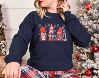 Gnome Family Christmas Shirts for Women Men - Gnomies Xmas Sweatshirt