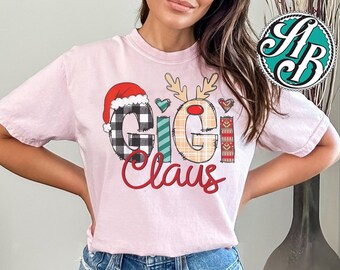 Gigi Claus Reindeer Christmas, Jersey Short-Sleeve T-Shirt