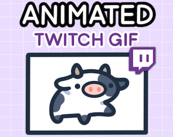 Animated Cow Dance GIF – Twitch, Discord, YouTube Stream Alert