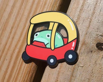 Froggy Car Enamel & Epoxy Pin