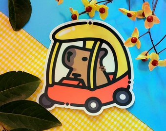 LARGE Capybara Car Clear Sticker
