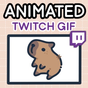Animated Capybara Alert - Cute Capybara GIF for Twitch, Discord, Kick, YouTube - PNGtuber, Vtuber, Kawaii Emote for Stream