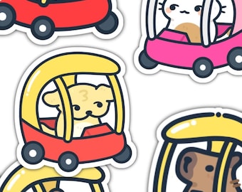 Frog, Bear, Capybara, Cat and Dog Car Bundle Stickers
