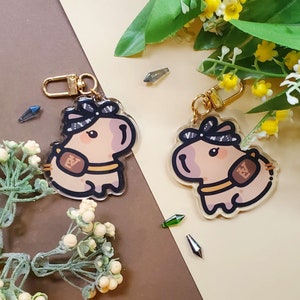 Capybara Drip Girl Double Sided Charm