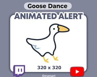 Animated Goose Dance Alert – Stream Emote (GIF)