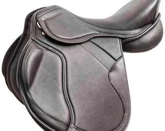 Rovadik All Purpose Jumping Premium Leather English Horse Saddle + Bridle,Reins, & Girth