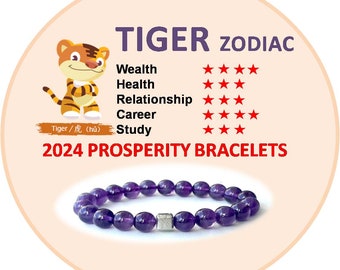 2024 Prosperity Bracelet for Tiger Zodiac: A must-have accessory to boost self-confidence, maintain focus, and achieve work-life balance.